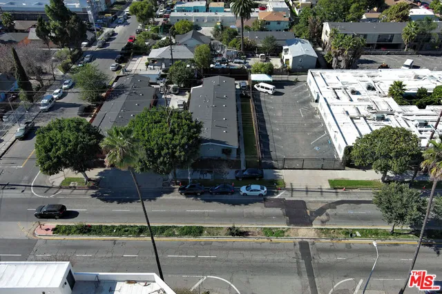 a view of a city with tall buildings
