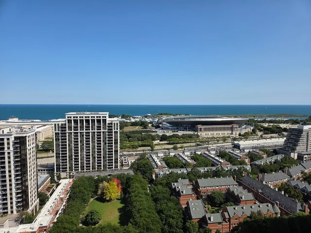 an aerial view of multiple house
