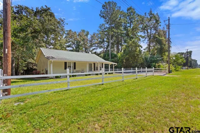 a house with swimming pool in front of it