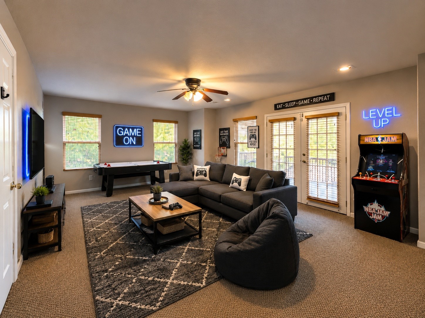 903 Northgate Springs Drive Spring, TX 77373 - Photo 29 of 36 a living room with furniture a fireplace a flat screen tv and a fireplace