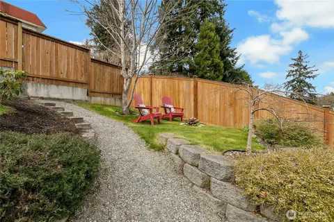 a view of backyard with garden