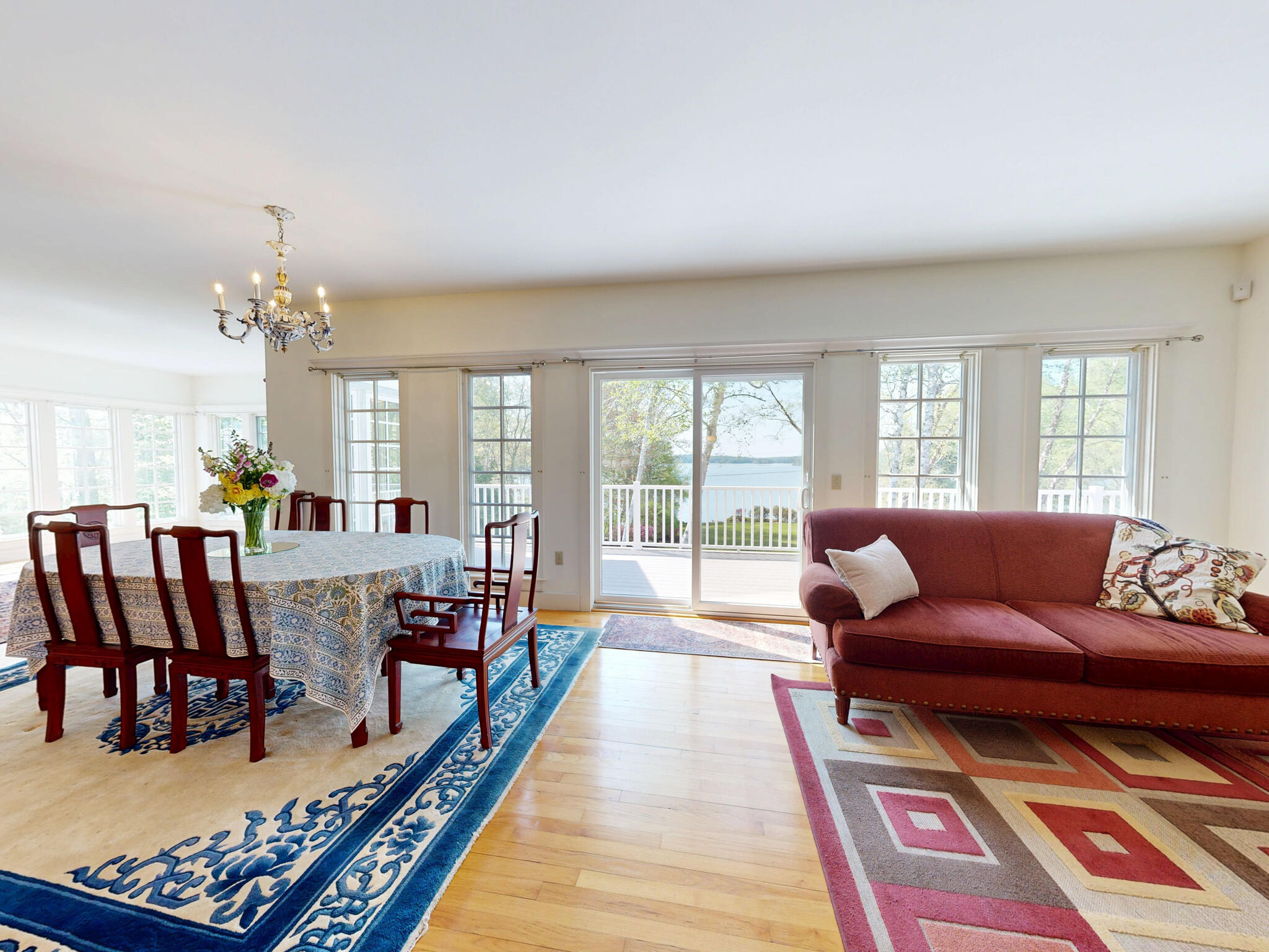 299 Gates Road Jefferson, ME 04348 - Photo 24 of 121 Wall of Windows Enhance Waterviews