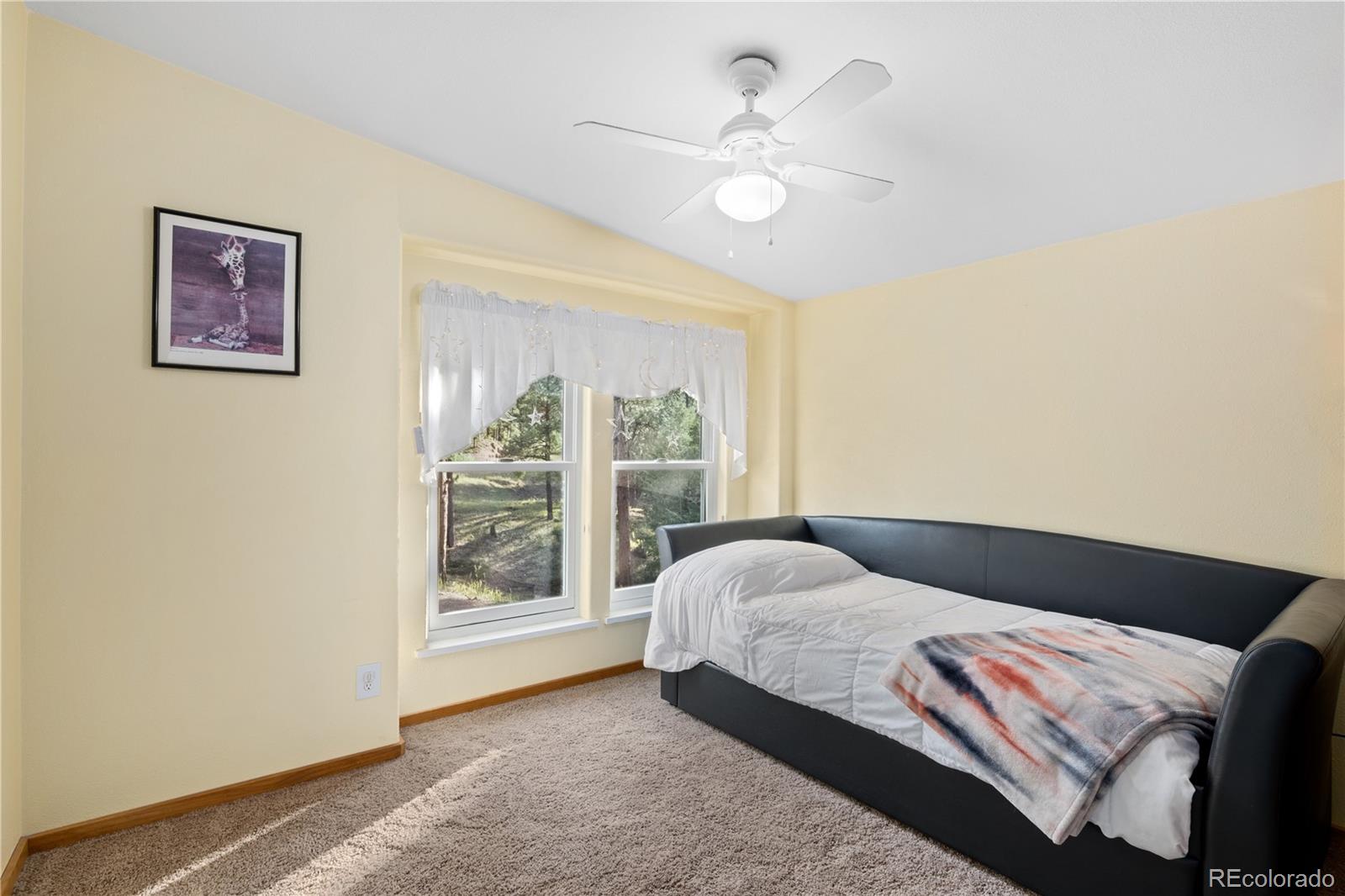 20065 Spring Creek Road Buffalo Creek, CO 80425 - Photo 17 of 41 a bedroom with a bed and a window