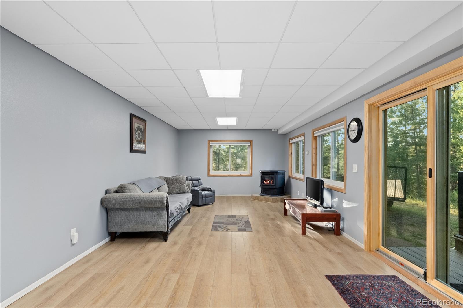 20065 Spring Creek Road Buffalo Creek, CO 80425 - Photo 24 of 41 a living room with furniture large window and outer view