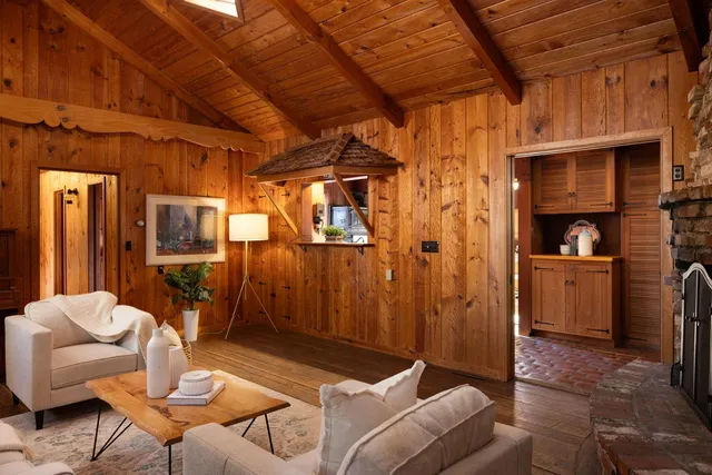 a outdoor living space with furniture