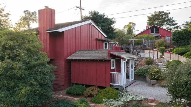 a front view of a house with a garage