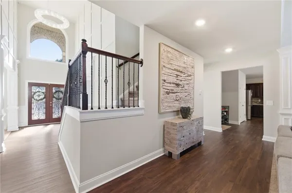 a view of livingroom with furniture and wooden floor