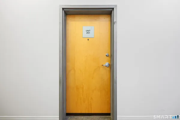 a view of a door