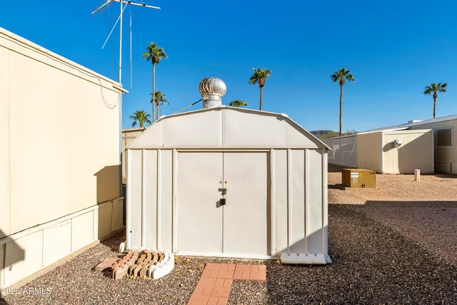 a view of a hallway to a house