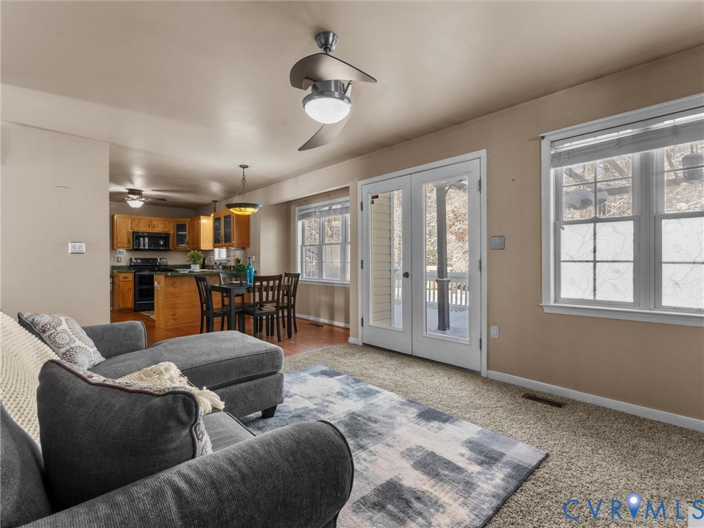 11718 Corte Castle Road Chesterfield, VA 23838 - Photo 25 of 50 Living area with french doors and light colored ca