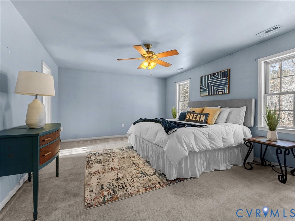 11718 Corte Castle Road Chesterfield, VA 23838 - Photo 31 of 50 Bedroom with carpet floors and a ceiling fan