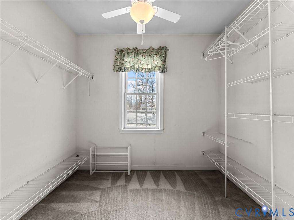11718 Corte Castle Road Chesterfield, VA 23838 - Photo 32 of 50 Spacious closet with light carpet and a ceiling fa