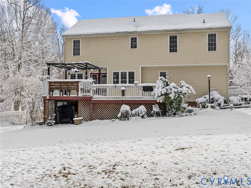 11718 Corte Castle Road Chesterfield, VA 23838 - Photo 43 of 50 Snow covered house featuring a deck