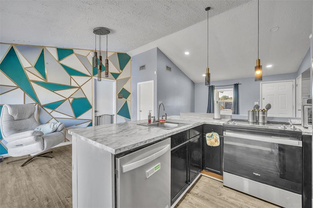 222 West Panama Road Winter Springs, FL 32708 - Photo 11 of 25 a kitchen with a sink a counter space and stainless steel appliances