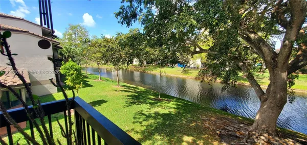a view of lake from a yard