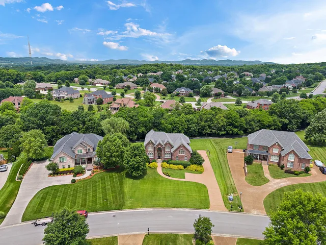 an aerial view of multiple house