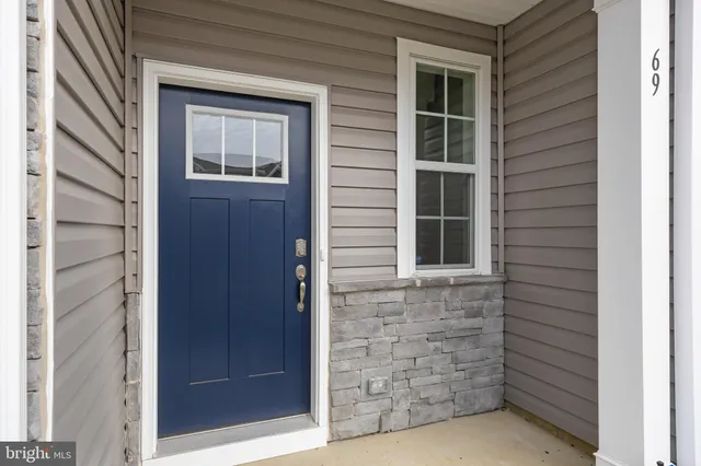 a view of front door of house