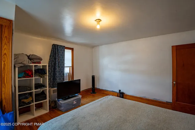 a workspace with furniture and window