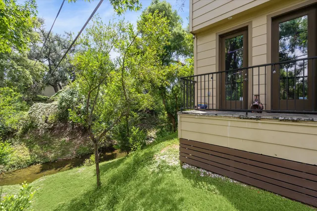 a house view with a garden space