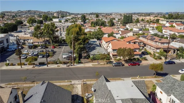 an aerial view of a city