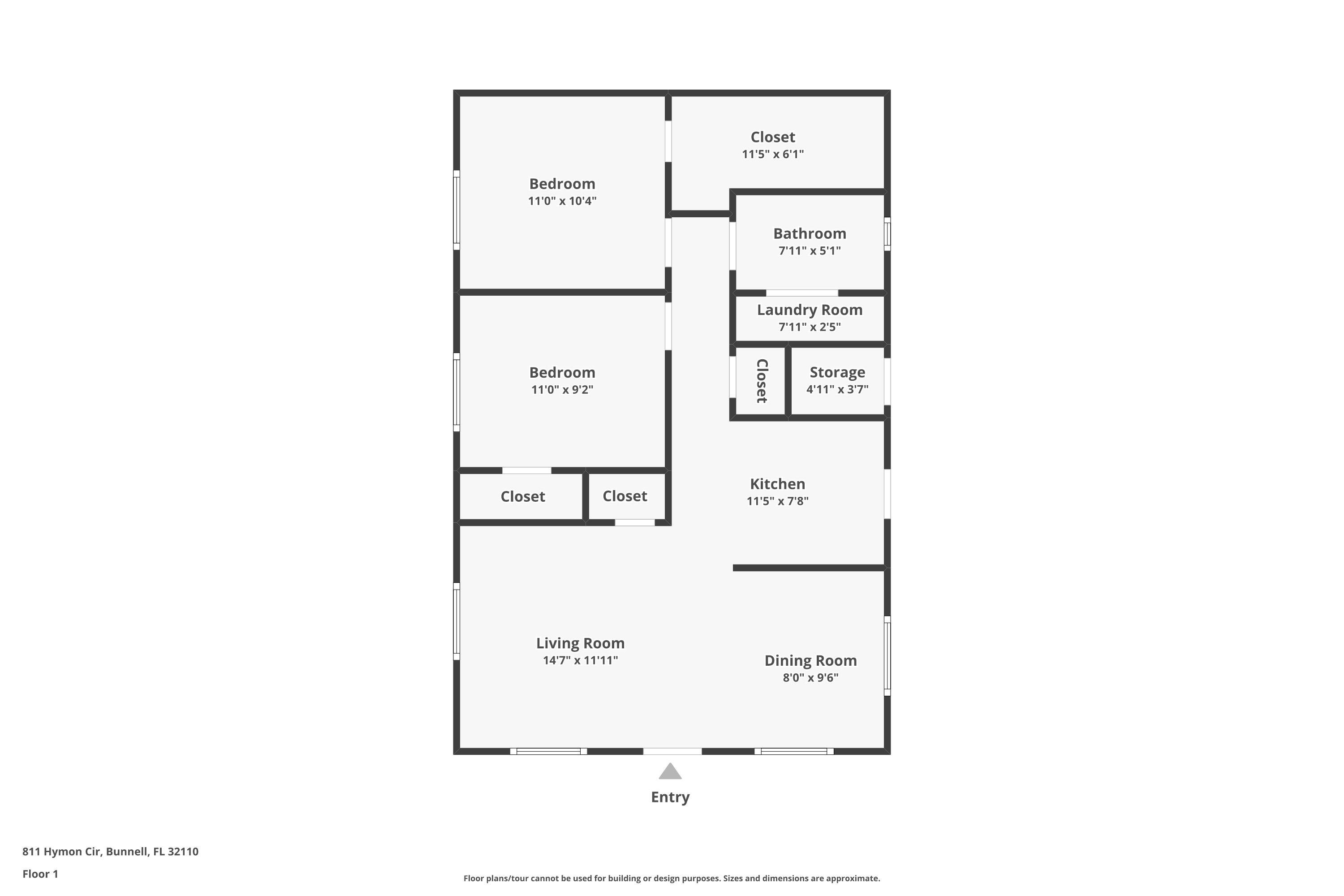 811 Hymon Circle Bunnell, FL 32110 - Photo 31 of 32 View of property floor plan
