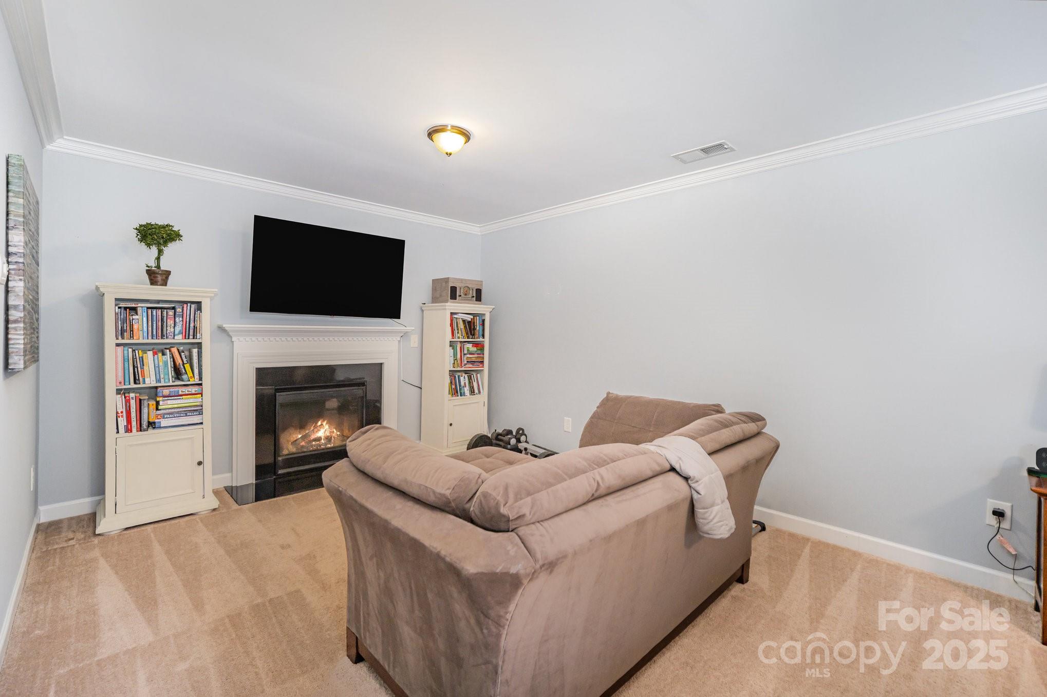 1556 Prickly Lane Waxhaw, NC 28173 - Photo 19 of 39 a living room with furniture and a fireplace
