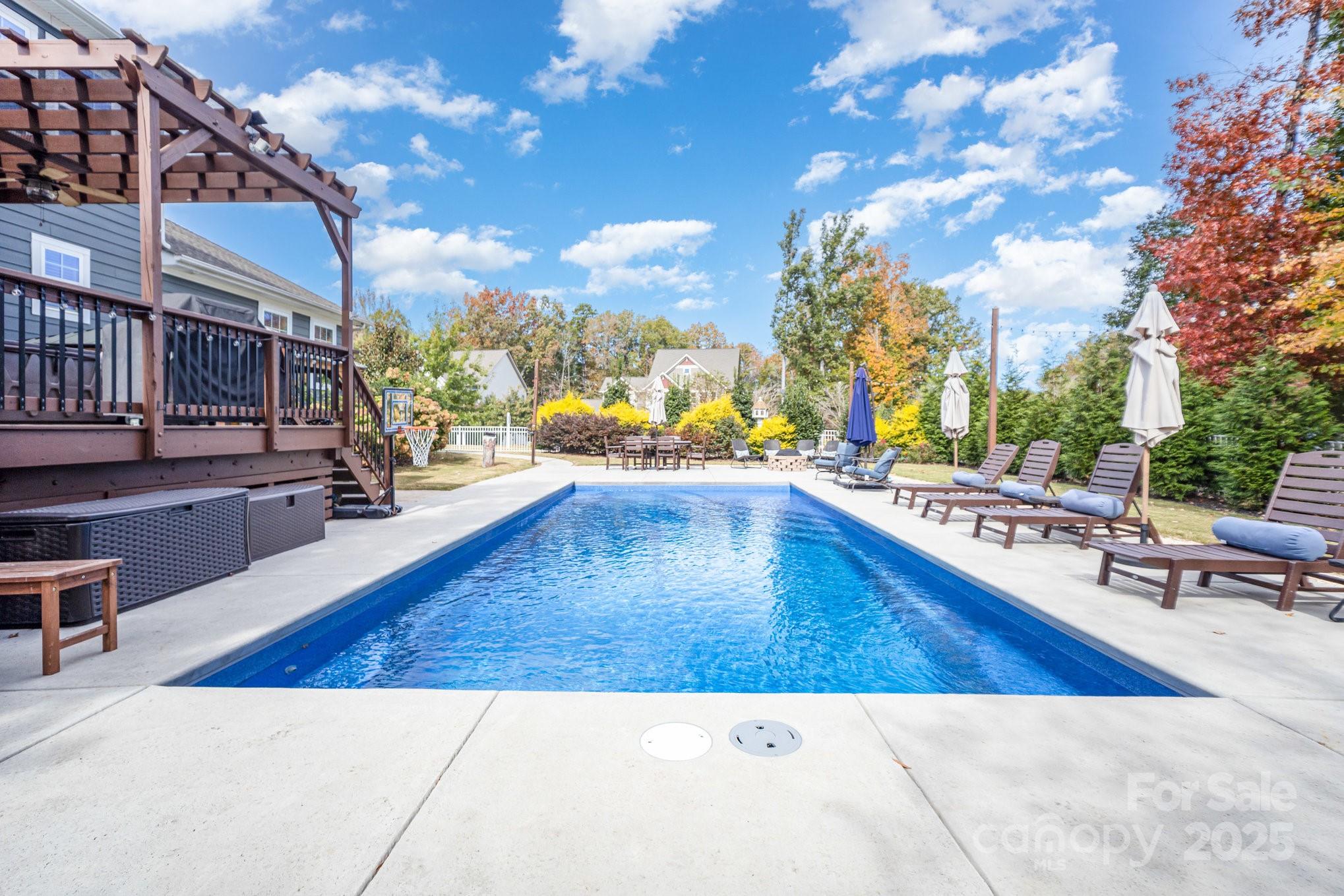1556 Prickly Lane Waxhaw, NC 28173 - Photo 33 of 39 a view of a swimming pool with lounge chair