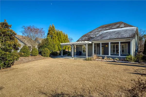 a view of outdoor space and seating area