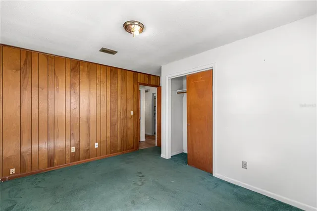 an empty room with an entryway