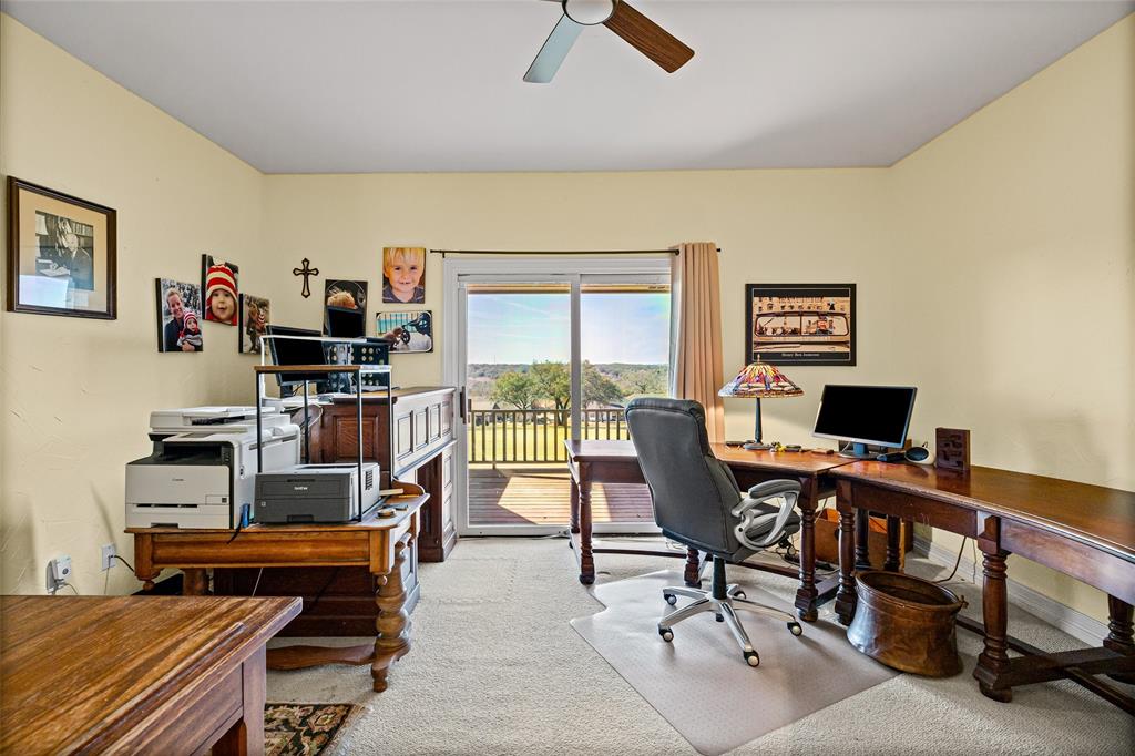 8908 Brierfield Road Granbury, TX 76049 - Photo 25 of 40 a view of a workspace with furniture and a window