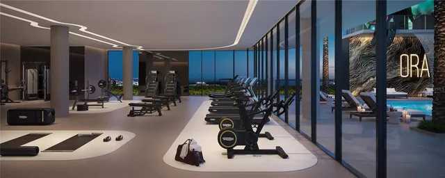 a room with furniture and chandelier