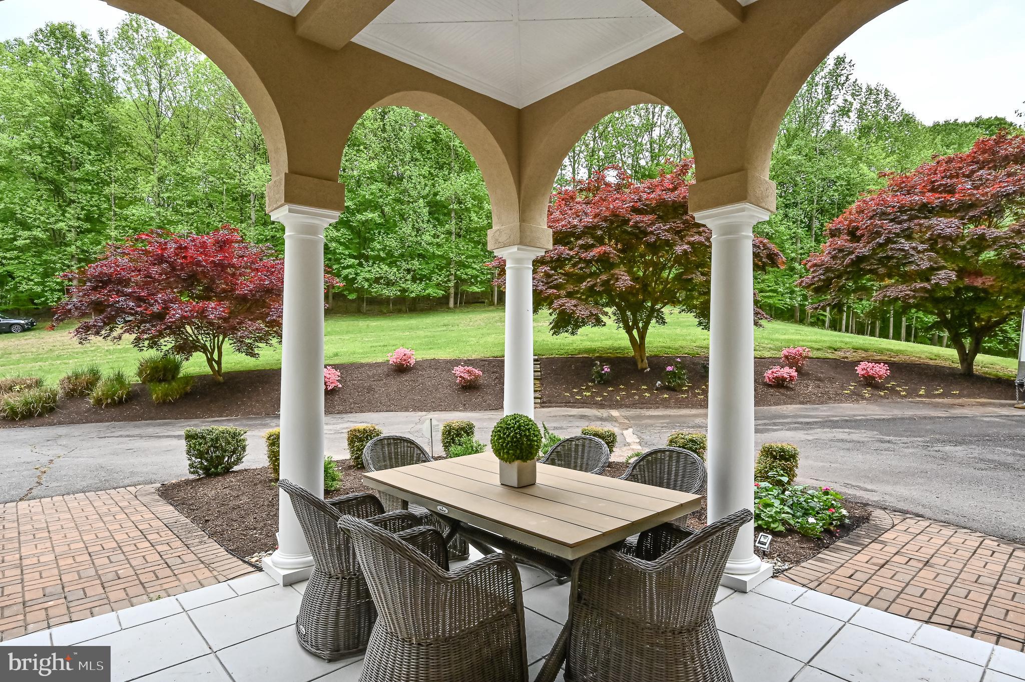 9124 Potomac Ridge Road Great Falls, VA 22066 - Photo 3 of 49 Newly Painted Exterior Portico w Views of Yard
