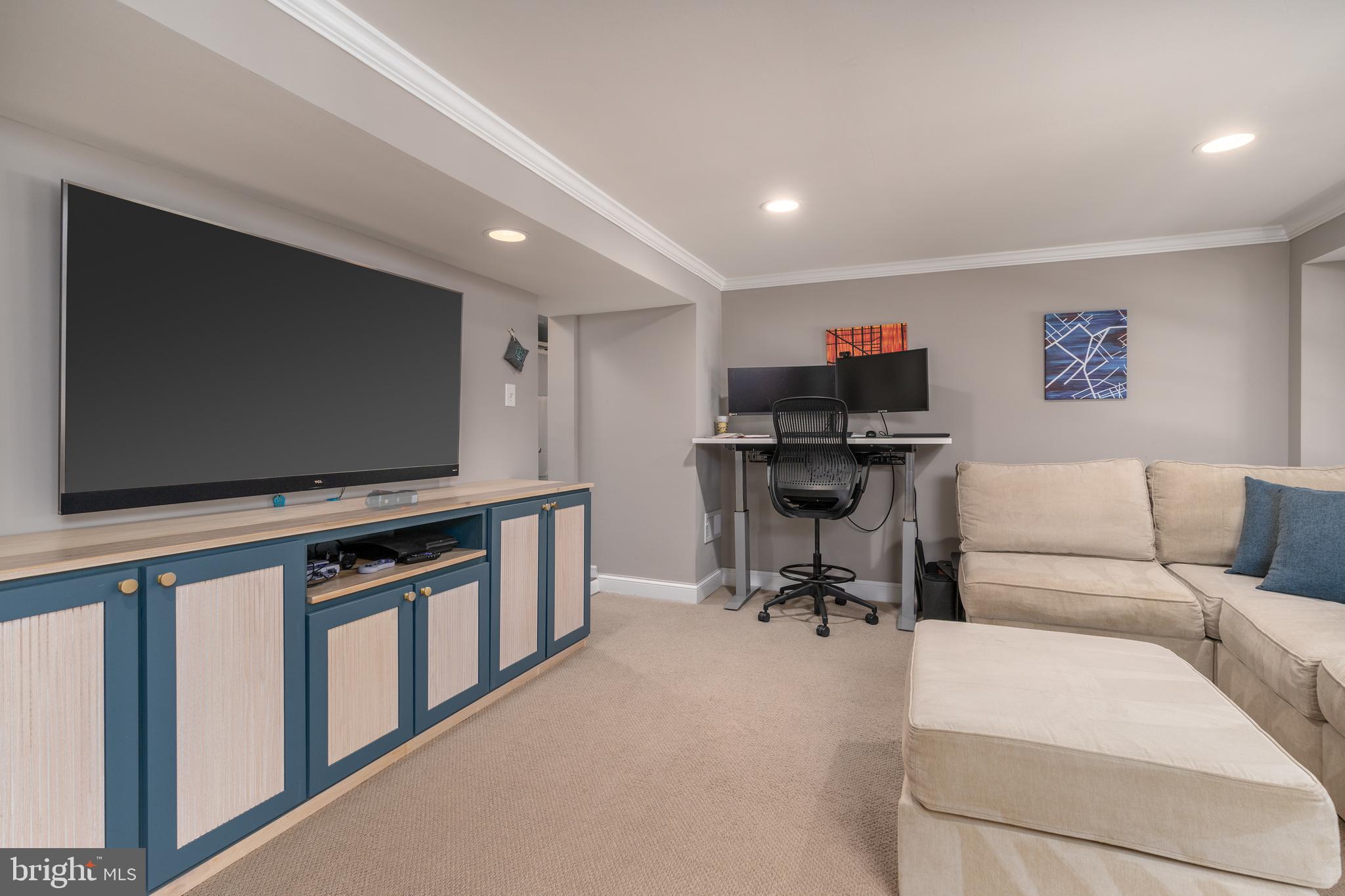 424 Whitestone Road Silver Spring, MD 20901 - Photo 27 of 42 Lower level rec room/office area
