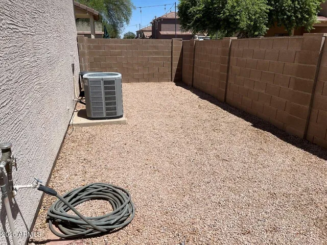 a backyard of a house