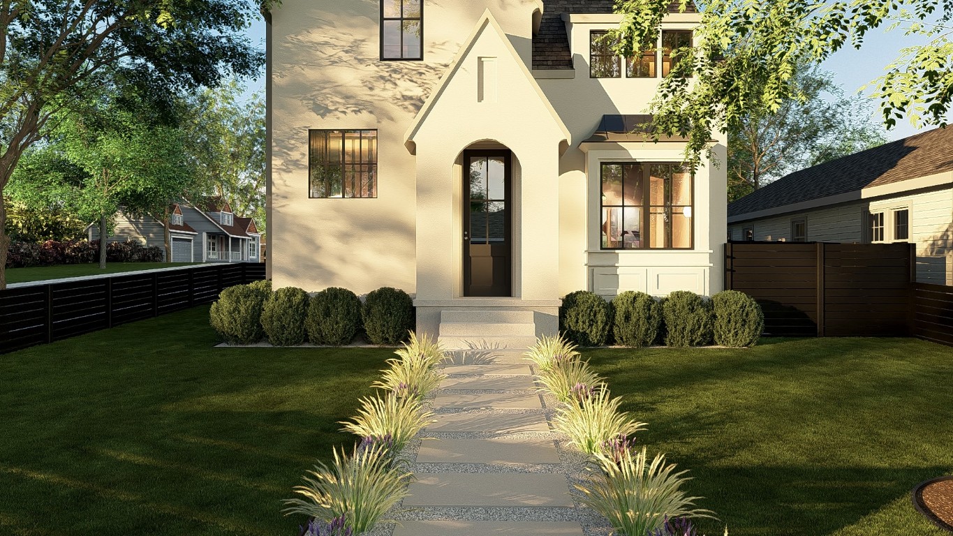 1711 Singleton Avenue Austin, TX 78702 - Photo 2 of 18 a front view of a house with garden