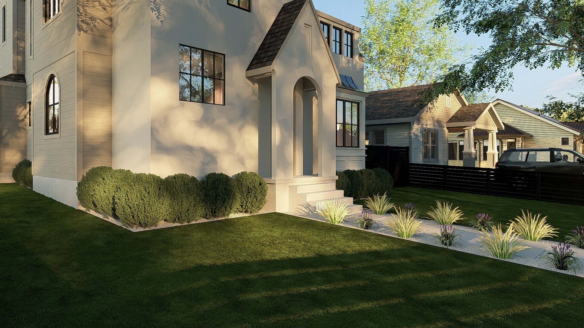 1711 Singleton Avenue Austin, TX 78702 - Photo 3 of 20 a front view of a house with a garden and a yard