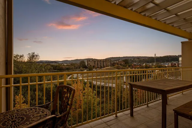 an aerial view of a city