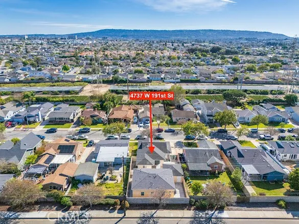an aerial view of multiple house