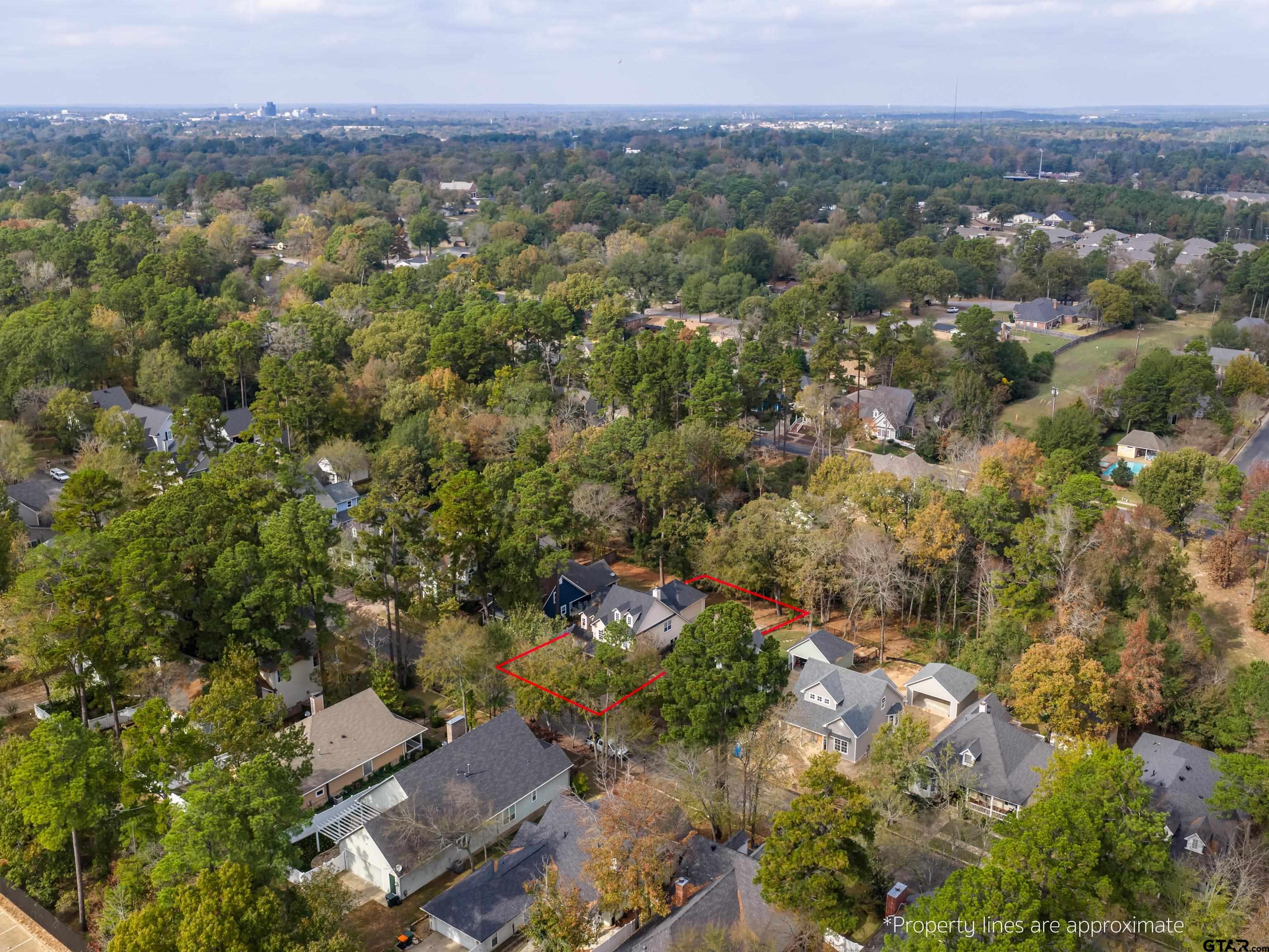 3950 Hanover Place Tyler, TX 75701 - Photo 41 of 44 an aerial view of a city with lots of residential buildings