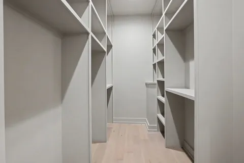 a view of a hallway with elevator