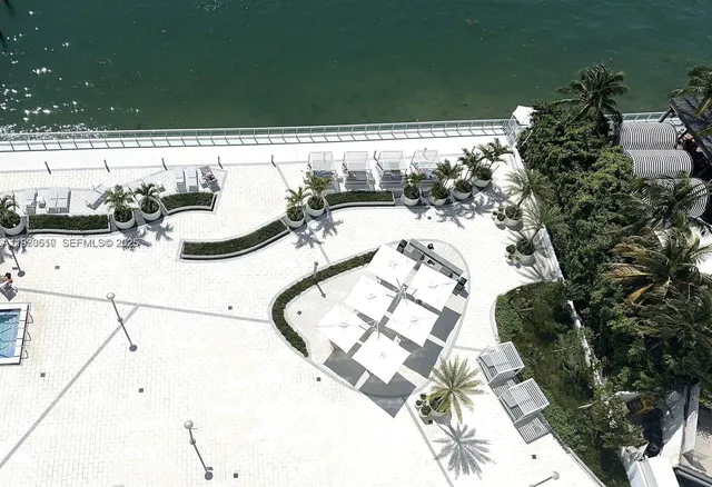 a view of a lake with a city view