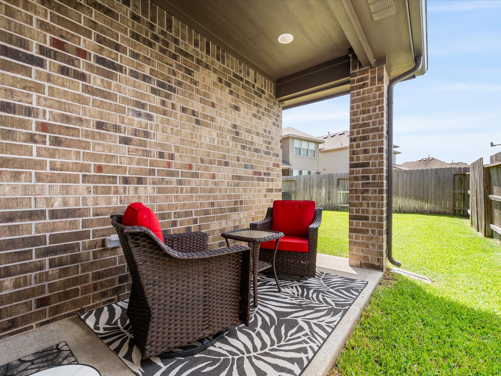 7123 Poppyseed Trail Spring, TX 77379 - Photo 25 of 30 The covered patio creates the perfect setting to sip your morning coffee, unwind after a long day, or enjoy dining outdoors.