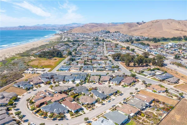 an aerial view of a city