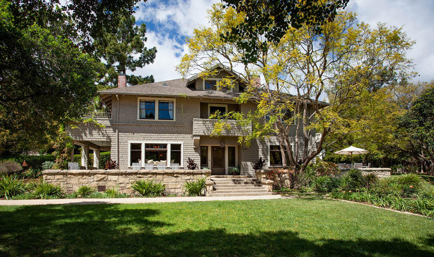 680 Ashley Road Montecito, CA 93108 - Photo 3 of 18 a front view of a house with a garden