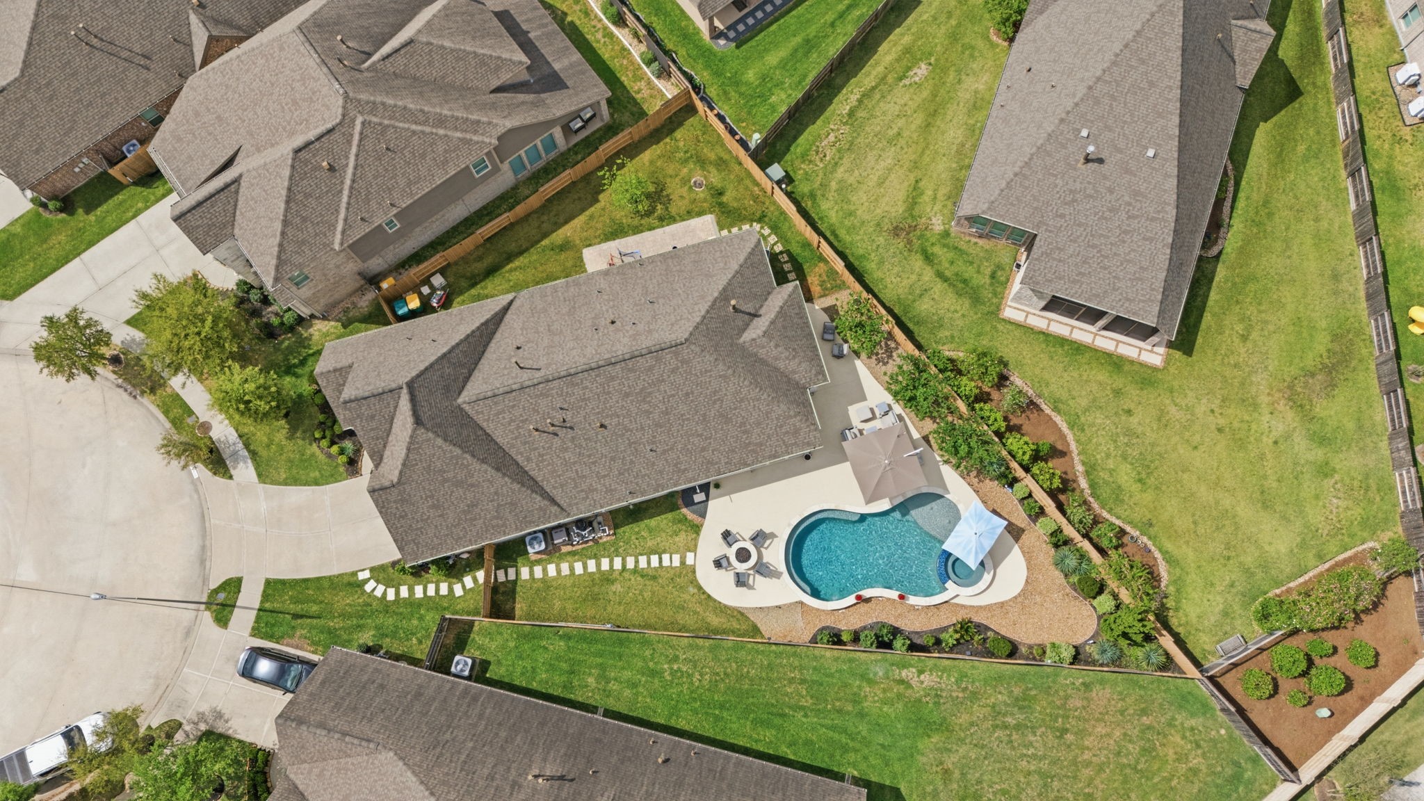 4359 Croft Creek Drive Spring, TX 77386 - Photo 41 of 46 an aerial view of a house