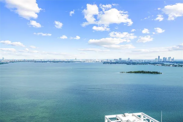 a view of lake and mountain