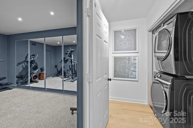 a view of a storage & utility room with a sink