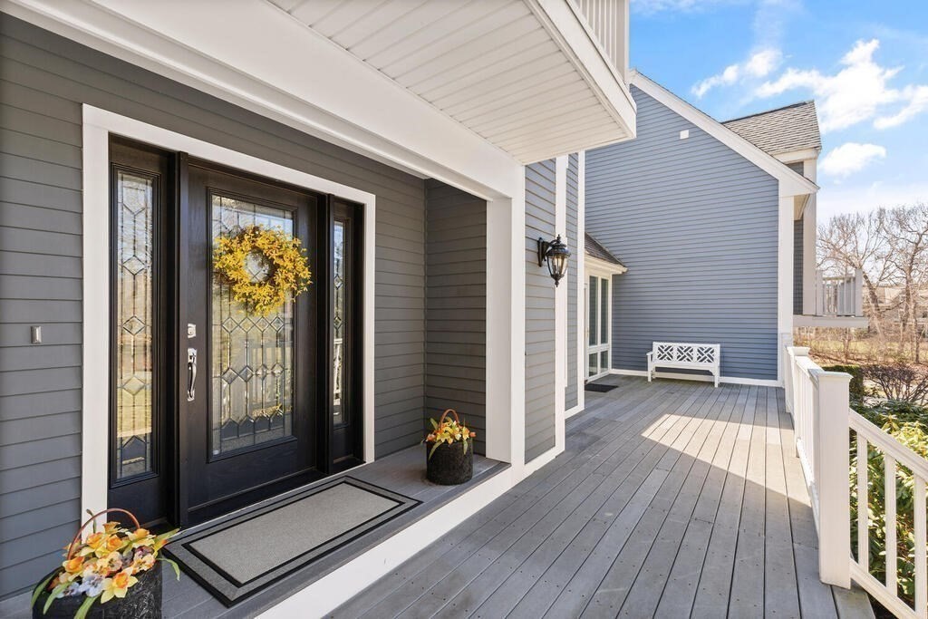 18 Appleton Lane Boxford, MA 01921 - Photo 6 of 42 a view of a patio with wooden floor and a potted plant