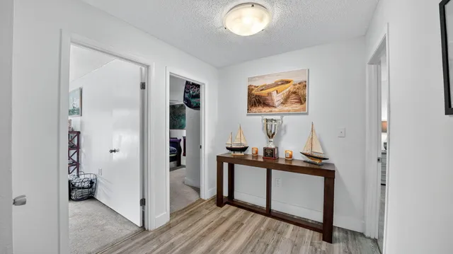 a bedroom with furniture and a equipment