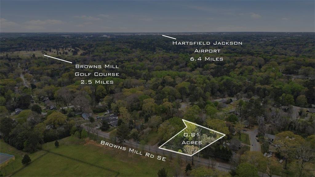 2011 Browns Mill Road Southeast Atlanta, GA 30315 - Photo 3 of 11 an aerial view of a house with a yard